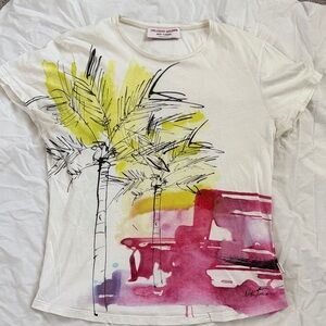 Orlebar Brown Pink and Black Graphic Tee - Nick Turner